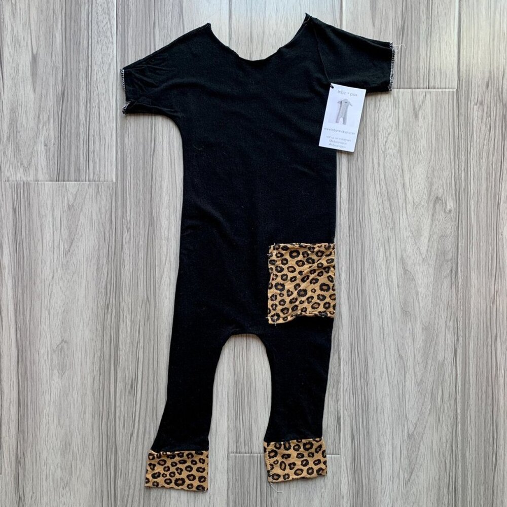 Tribe + Pax Leopard Pocket Romper